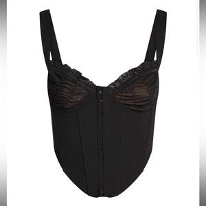 I.AM.GIA Black Corset Crop Top